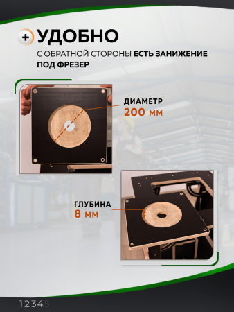 Вставка для фрезера, без разметки, 320 х 320 