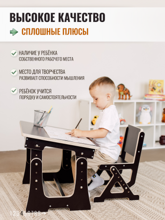 Стол и стул для занятий. Комплект детской мебели