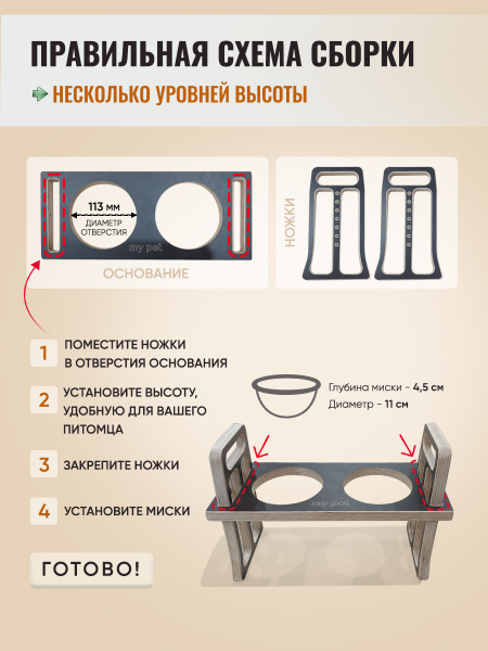 Миски на подставке