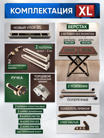 Верстак складной, для пилы и фрезера Titan XL