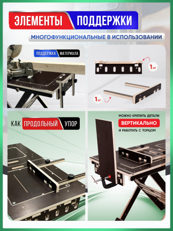 Верстак складной, для пилы и фрезера Titan Base