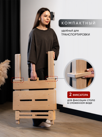 Комплект складной садовой мебели 5 предметов: Стол и 4 Стула, в прозрачной ламинации